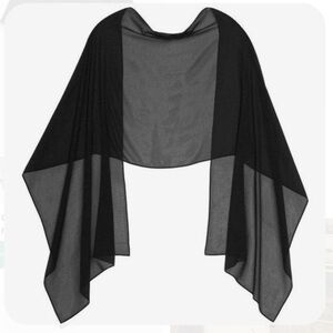 NWT Sheer Black Scarf / Shawl